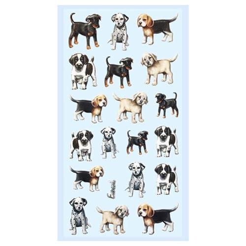 NEU SOFTY 3-D Sticker/Aufkleber, Hunde/Welpen, 1 Bogen von PAINT IT EASY