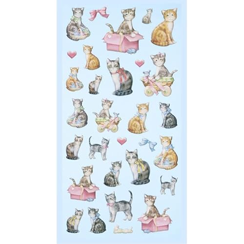 NEU SOFTY 3-D Sticker/Aufkleber, Katzen, 1 Bogen von PAINT IT EASY