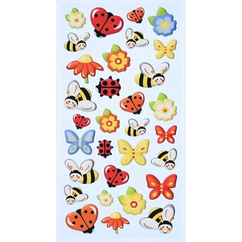 NEU SOFTY 3-D Sticker/Aufkleber, Lustige Marienkäfer/Biene/Schmetterling, 1 Bogen NEU SOFTY 3-D Sticker/Aufkleber, Lustige Marienkäfer/Biene/Schmetterling, 1 Bogen von PAINT IT EASY