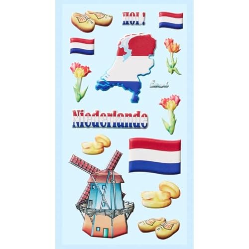 NEU SOFTY 3-D Sticker/Aufkleber, Niederlande/Holland, 1 Bogen von PAINT IT EASY