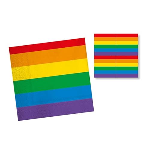NEU Servietten Rainbow Pride, 33cm, 20 Stück von PAINT IT EASY
