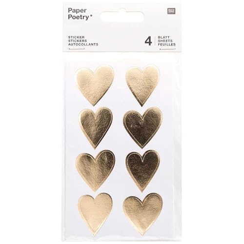 NEU Sticker Herzen, gold, 4 Blatt NEU Sticker Herzen, gold, 4 Blatt von PAINT IT EASY