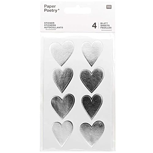 NEU Sticker Herzen, silber, 4 Blatt NEU Sticker Herzen, silber, 4 Blatt von PAINT IT EASY