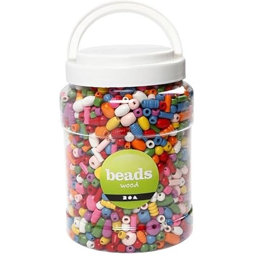 NEU TOP-SELLER Perlen aus Holz Größe 5-28 mm, 2 Liter, sortierte Farben NEU TOP-SELLER Perlen aus Holz Größe 5-28 mm, 2 Liter, sortierte Farben von PAINT IT EASY
