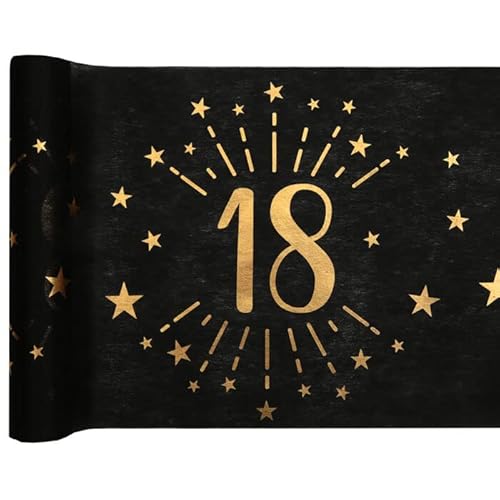 PAINT IT EASY Tischläufer Happy Birthday 18, Schwarz-Gold, 30cm x 5m PAINT IT EASY Tischläufer Happy Birthday 18, Schwarz-Gold, 30cm x 5m von PAINT IT EASY