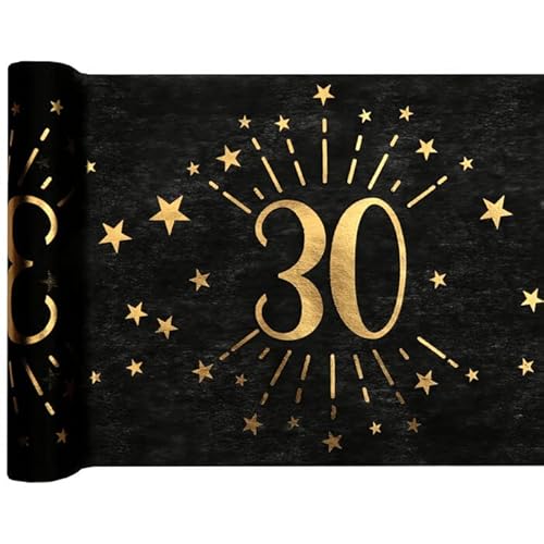 NEU Tischläufer Happy Birthday 30, schwarz-Gold, 30cm x 5m NEU Tischläufer Happy Birthday 30, schwarz-Gold, 30cm x 5m von PAINT IT EASY
