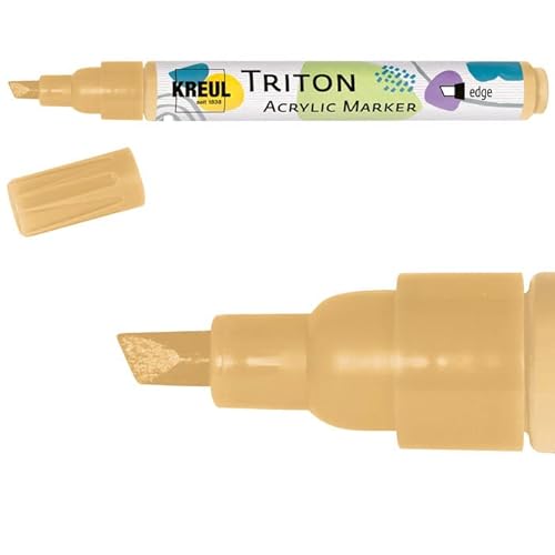 PAINT IT EASY NEU Acrylic Marker/Acrylstift, Edge 1-4 mm, Hellgold von PAINT IT EASY
