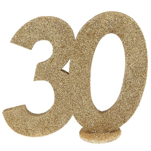 PAINT IT EASY NEU Aufsteller Geburtstags-Zahl 30, Glitter-Gold, ca. 10cm PAINT IT EASY NEU Aufsteller Geburtstags-Zahl 30, Glitter-Gold, ca. 10cm von PAINT IT EASY