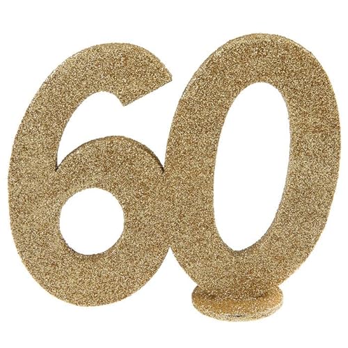 PAINT IT EASY NEU Aufsteller Geburtstags-Zahl 60, Glitter-Gold, ca. 10cm PAINT IT EASY NEU Aufsteller Geburtstags-Zahl 60, Glitter-Gold, ca. 10cm von PAINT IT EASY