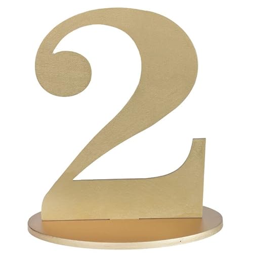 PAINT IT EASY NEU Aufsteller Zahl 2 aus Holz, mit Halterung, Gold, ca. 16 cm PAINT IT EASY NEU Aufsteller Zahl 2 aus Holz, mit Halterung, Gold, ca. 16 cm von PAINT IT EASY