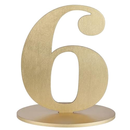 PAINT IT EASY NEU Aufsteller Zahl 6 aus Holz, mit Halterung, Gold, ca. 16 cm PAINT IT EASY NEU Aufsteller Zahl 6 aus Holz, mit Halterung, Gold, ca. 16 cm von PAINT IT EASY