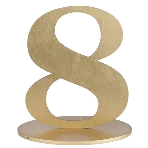 PAINT IT EASY NEU Aufsteller Zahl 8 aus Holz, mit Halterung, Gold, ca. 16 cm PAINT IT EASY NEU Aufsteller Zahl 8 aus Holz, mit Halterung, Gold, ca. 16 cm von PAINT IT EASY