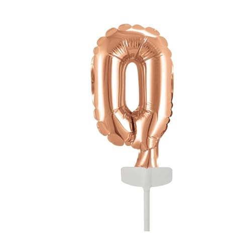 NEU Folienballon Geburtstagszahl Kuchen Cake Topper Zahl 0 Roségold, ca. 13 cm NEU Folienballon Geburtstagszahl Kuchen Cake Topper Zahl 0 Roségold, ca. 13 cm von PAINT IT EASY