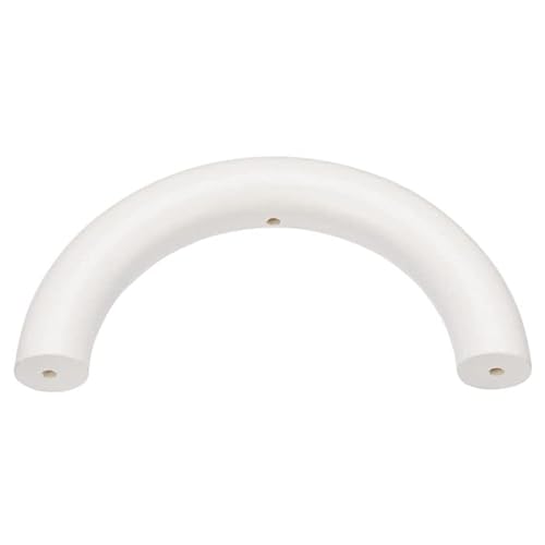 PAINT IT EASY NEU Halbring aus Holz, 10x1,4 cm, 3 Bohrungen, 1 Stück, Weiss lackiert von PAINT IT EASY