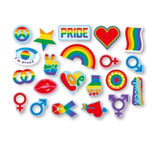NEU Konfetti Rainbow Pride, 3-6 cm, 96 Stück von PAINT IT EASY