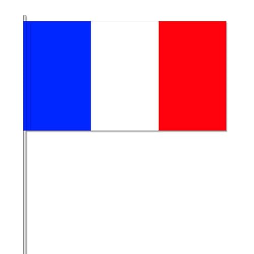 PAINT IT EASY NEU Papierflaggen Frankreich mit Stab, 12 x 21 cm, 10 Stück von PAINT IT EASY