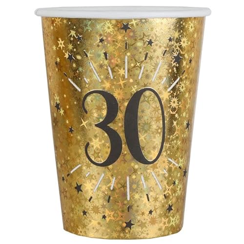 PAINT IT EASY NEU Papp-Becher Happy Birthday 30 gold-schwarz, 10 Stück, ca. 266ml PAINT IT EASY NEU Papp-Becher Happy Birthday 30 gold-schwarz, 10 Stück, ca. 266ml von PAINT IT EASY