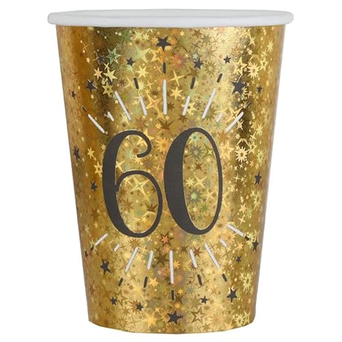 PAINT IT EASY NEU Papp-Becher Happy Birthday 60 gold-schwarz, 10 Stück, ca. 266ml PAINT IT EASY NEU Papp-Becher Happy Birthday 60 gold-schwarz, 10 Stück, ca. 266ml von PAINT IT EASY