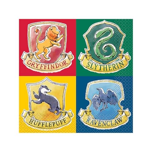 NEU Servietten Harry Potter Hogwarts, Größe ca. 33cm x 33cm, 16 Stück von PAINT IT EASY