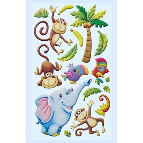 NEU SOFTY 3-D Sticker/Aufkleber, Lustige Tiere II/Dschungel, 1 Bogen NEU SOFTY 3-D Sticker/Aufkleber, Lustige Tiere II/Dschungel, 1 Bogen von PAINT IT EASY
