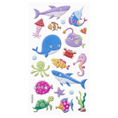 NEU SOFTY 3-D Sticker/Aufkleber, Meerestiere III/Fische, 1 Bogen NEU SOFTY 3-D Sticker/Aufkleber, Meerestiere III/Fische, 1 Bogen von PAINT IT EASY