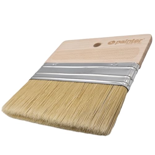 MiG-met - Flachpinsel - SPALTER PRO Malpinsel - Malerpinsel zum Streichen und Auftragen von Dekorputz - Breiter Pinsel mit Holzstiel - Universal für viele Farben, Lacke - Breite 120mm MiG-met - Flachpinsel - SPALTER PRO Malpinsel - Malerpinsel zum Streichen und Auftragen von Dekorputz - Breiter Pinsel mit Holzstiel - Universal für viele Farben, Lacke - Breite 120mm von PAINTER