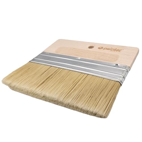 MiG-met - Flachpinsel - SPALTER PRO Malpinsel - Malerpinsel zum Streichen und Auftragen von Dekorputz - Breiter Pinsel mit Holzstiel - Universal für viele Farben, Lacke - Breite 150mm MiG-met - Flachpinsel - SPALTER PRO Malpinsel - Malerpinsel zum Streichen und Auftragen von Dekorputz - Breiter Pinsel mit Holzstiel - Universal für viele Farben, Lacke - Breite 150mm von PAINTER
