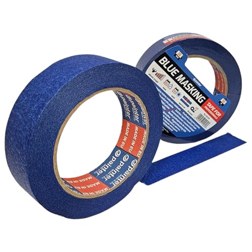 PAINTER MiG-Met - Kreppband 30mm - Malerkrepp - 1 Stück, 50 m, Blau - Abklebeband Maler - Malerband - Klebeband Malerarbeiten - Kreppklebeband - UV-beständig, für Innen- und Außeneinsatz von PAINTER