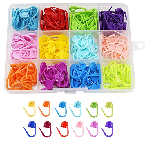 PAITOK Maschenmarkierer, Häkeln, bunt, Sicherheitsnadeln, Kunststoff, Maschenmarkierer, Clips für Häkelarbeiten, Handarbeit, Stricken, Handwerk, 150 Stück PAITOK Maschenmarkierer, Häkeln, bunt, Sicherheitsnadeln, Kunststoff, Maschenmarkierer, Clips für Häkelarbeiten, Handarbeit, Stricken, Handwerk, 150 Stück von PAITOK