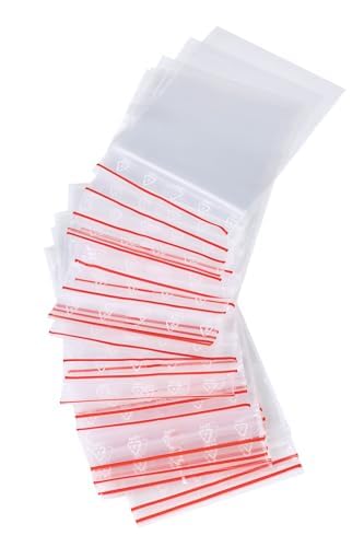 Pakico | 100 Plastikbeutel Zipper 10 x 15 cm | Verschließbare Ziplock-Beutel | Kleidungsgepäck Verpacken | Druckverschlussbeutel | Wiederverschließbare Plastiktüten | Verpackungstüten von PAKICO