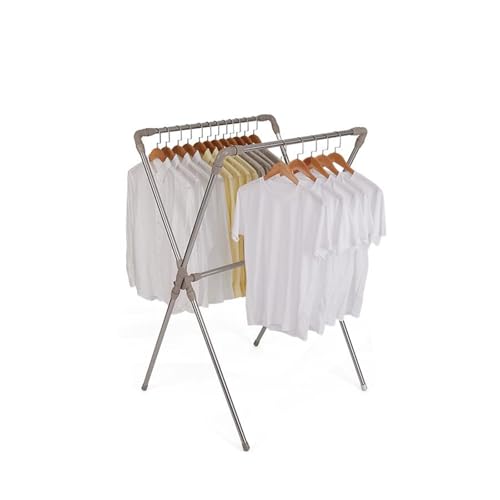 PALE Klappbarer Kleiderbügel, Bodenstehender Schlafzimmer-Hausbalkon Einfacher Cooler Kleiderbügel, Edelstahl PALE Klappbarer Kleiderbügel, Bodenstehender Schlafzimmer-Hausbalkon Einfacher Cooler Kleiderbügel, Edelstahl von PALE