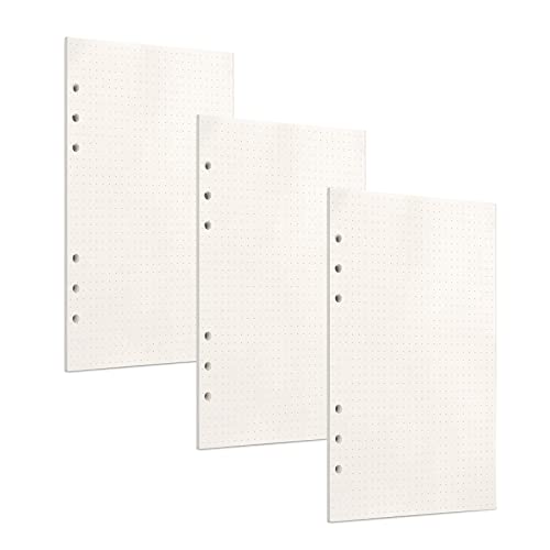 PALUDO 3 Packungen A6 Nachfüllpapier, 135 Blätter A6 Papier Gepunktet, 6 Löcher Nachfülleinlagen Loose Notizpapier A6 Refill Paper für Filofax Bullet A6 Ringbücher Notizen Skizze von PALUDO