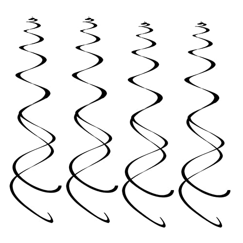 PAMENET Hängedekorationen mit Spirale, Deckendekorationen für Partys, -Dekoration, Geburtstagsdekoration, hängende Spirale aus PVC, Schwarz PAMENET Hängedekorationen mit Spirale, Deckendekorationen für Partys, -Dekoration, Geburtstagsdekoration, hängende Spirale aus PVC, Schwarz von PAMENET