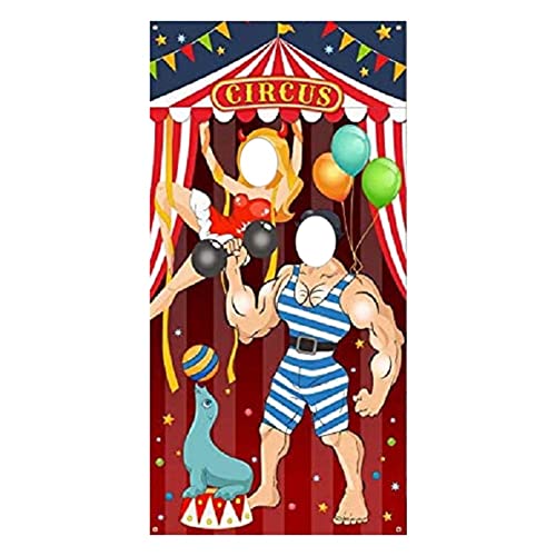 PAMENET Karneval Zirkus Dekoration Karneval Foto TüR Banner Hintergrund Requisiten, GroßE Stoff Foto TüR Banner für Karneval PAMENET Karneval Zirkus Dekoration Karneval Foto TüR Banner Hintergrund Requisiten, GroßE Stoff Foto TüR Banner für Karneval von PAMENET