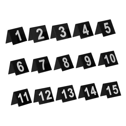 PAMINGONO 15 Stück Teiliges V Förmiges Nummernset für Partys Doppelseitige Tischnummern für Hochzeiten und Veranstaltungen und Robust für Restaurants und Catering PAMINGONO 15 Stück Teiliges V Förmiges Nummernset für Partys Doppelseitige Tischnummern für Hochzeiten und Veranstaltungen und Robust für Restaurants und Catering von PAMINGONO