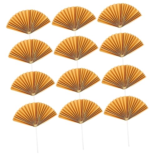 PAMINGONO 16 Stück Teiliges Cake Inserts Papierfächer Tortendeko Goldfarben Klassische Cupcake Topper für Geburtstag Party Hochzeit Festliche Kuchen Dekoration PAMINGONO 16 Stück Teiliges Cake Inserts Papierfächer Tortendeko Goldfarben Klassische Cupcake Topper für Geburtstag Party Hochzeit Festliche Kuchen Dekoration von PAMINGONO
