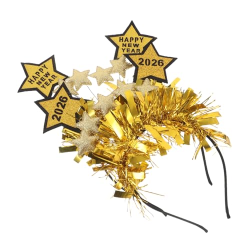 PAMINGONO 2 Stück Teiliges Year Haarreif mit Goldfarbenen Sternen Leichtes und Komfortables Silvester Party Zubehör für Festliche Feiern Fotos und Familienzusammenkünfte PAMINGONO 2 Stück Teiliges Year Haarreif mit Goldfarbenen Sternen Leichtes und Komfortables Silvester Party Zubehör für Festliche Feiern Fotos und Familienzusammenkünfte von PAMINGONO