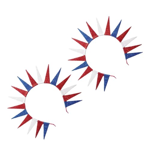 PAMINGONO 2 Stück Verstellbares Patriotic Stirnband Statue Of Liberty Design mit Glitzerdetails für Unabhängigkeitstag Of July Party Festival Kopfschmuck Erwachsene PAMINGONO 2 Stück Verstellbares Patriotic Stirnband Statue Of Liberty Design mit Glitzerdetails für Unabhängigkeitstag Of July Party Festival Kopfschmuck Erwachsene von PAMINGONO