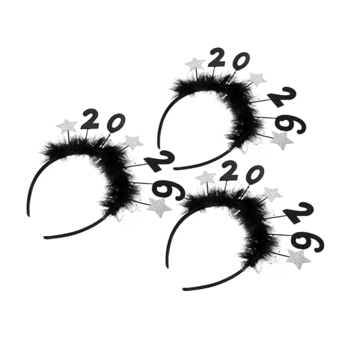 PAMINGONO 3 Stück Neujahrs Party Headband Teilig Silberfarben Faderesistente Kopfbedeckung für Festliche Anlässe Leichtes Komfortables Stirnband für Silvester Feiern und Foto Requisiten PAMINGONO 3 Stück Neujahrs Party Headband Teilig Silberfarben Faderesistente Kopfbedeckung für Festliche Anlässe Leichtes Komfortables Stirnband für Silvester Feiern und Foto Requisiten von PAMINGONO