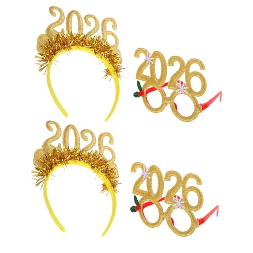 PAMINGONO 4 Stücke Teiliges Silvester Stirnband mit Glitzerzahlen und Brillen Festliche Kopfbänder für Weihnachts und Neujahrspartys Vielseitiges Partyzubehör für Erwachsene PAMINGONO 4 Stücke Teiliges Silvester Stirnband mit Glitzerzahlen und Brillen Festliche Kopfbänder für Weihnachts und Neujahrspartys Vielseitiges Partyzubehör für Erwachsene von PAMINGONO
