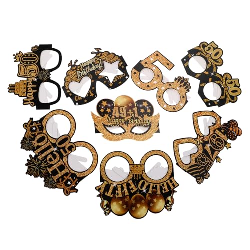 PAMINGONO 8 Stück Geburtstag Party Brille Papierbrillen Lustige Foto Requisiten Dekoration für Männer Frauen Geburtstagsfeier Spaß Partyaccessoires PAMINGONO 8 Stück Geburtstag Party Brille Papierbrillen Lustige Foto Requisiten Dekoration für Männer Frauen Geburtstagsfeier Spaß Partyaccessoires von PAMINGONO