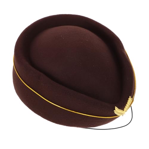 PAMINGONO Elegante Damen Filzhut Mütze aus Hochwertigem Material Ergonomisch Geformt für Sicheren Sitz Stilvolle Stewardess Uniform Kappe für Flugbegleiterinnen für Kostüm und Auftritte PAMINGONO Elegante Damen Filzhut Mütze aus Hochwertigem Material Ergonomisch Geformt für Sicheren Sitz Stilvolle Stewardess Uniform Kappe für Flugbegleiterinnen für Kostüm und Auftritte von PAMINGONO