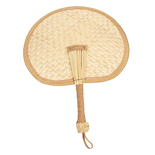 PAMINGONO Stroh Handfächer Mittelgroß Handgefertigt Sommer Kühlend Leicht Retro Vintage Dekorativ Für Erwachsene Tanz Bühne Party PAMINGONO Stroh Handfächer Mittelgroß Handgefertigt Sommer Kühlend Leicht Retro Vintage Dekorativ Für Erwachsene Tanz Bühne Party von PAMINGONO
