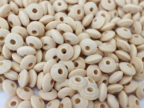PAMIR TONG Abakus-Perlen aus Naturholz, unlackiert, flach, rund, lose Platzperlen für Bastelarbeiten, Schmuckherstellung, 10 mm, 500 Stück PAMIR TONG Abakus-Perlen aus Naturholz, unlackiert, flach, rund, lose Platzperlen für Bastelarbeiten, Schmuckherstellung, 10 mm, 500 Stück von PAMIR TONG