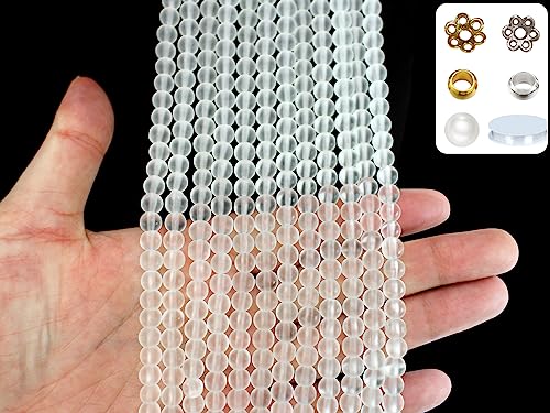 Pamir Tong 900 Stück 6 mm matte weiße Milchglasperlen für Schmuckherstellung, runde Kristallperlen, Armband, lose Perlen für Schmuckherstellung, Ohrringe, Halsketten, DIY Handwerk und Geschenke #360 Pamir Tong 900 Stück 6 mm matte weiße Milchglasperlen für Schmuckherstellung, runde Kristallperlen, Armband, lose Perlen für Schmuckherstellung, Ohrringe, Halsketten, DIY Handwerk und Geschenke #360 von PAMIR TONG