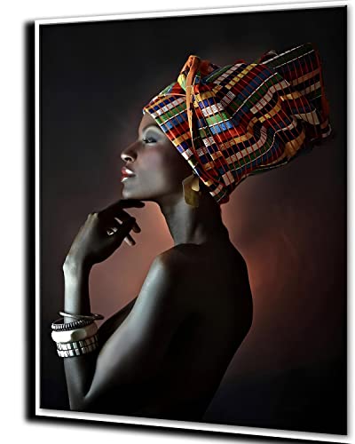 PAMMUQ Malen nach Zahlen für Erwachsene Kinder schwarze afrikanische Frau sexy Mädchen 16x20 Zoll Leinen Segeltuch DIY ölgemälde ölfarben malen Handgemalte Geschenke Wand kunst,ohne Rahmen von PAMMUQ