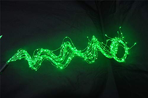 PANAX 160 Micro-LED Lichterbündel auf biegsamen Draht - 16 Stränge(100-150cm) mit Deko Silberfaden - Weihnachtsdekoration Grün von PANAX