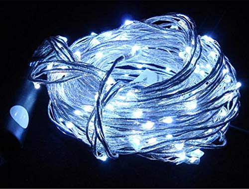 PANAX 160 Micro-LED Lichterbündel auf biegsamen Draht - 16 Stränge(100-150cm) mit Deko Silberfaden - Weihnachtsdekoration Weiß von PANAX