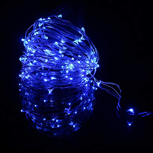 PANAX 300 Micro-LED 30m Silberdraht Lichterkette - Weihnachtsdekoration Blau von PANAX