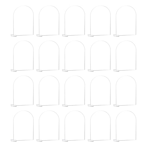 Set mit 20 stilvollen Acryl-Blanko-Schildern, transparent, blanko, Tischständer, Schreibtisch-Dekoration, für Jubiläen und Geburtstage, Acryl-Materialien von PANFHGFG